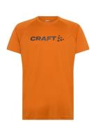 Core Essence Logo Tee M Sport T-shirts Short-sleeved Orange Craft