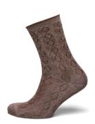 Pytha Glitter Socks Lingerie Socks Regular Socks Brown Mp Denmark