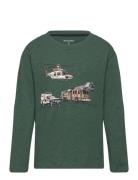 T-Shirt Ls Tops T-shirts Long-sleeved T-shirts Green Minymo