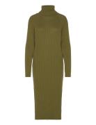 Yasmavi Knit Midi Rollneck Dress S. Noos Polvipituinen Mekko Green YAS