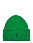 Cable-Knit Merino Wool Beanie Accessories Headwear Beanies Green Polo ...