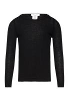 Wool O-Neck Tops T-shirts Long-sleeved T-shirts Black Rosemunde Kids