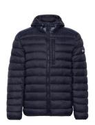 Hooded Jacket Vuorillinen Takki Topattu Takki Navy Champion