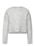 O-Neck Pullover Tops Knitwear Pullovers Grey Rosemunde Kids