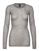 Sweater Mio Merino Wool Tops Knitwear Jumpers Grey Lindex