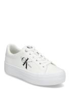 Vulc Flatform Laceup Low Lth Matalavartiset Sneakerit Tennarit White C...