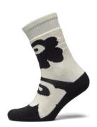 Pirtti Unikko Lingerie Socks Regular Socks Cream Marimekko