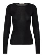 Top Wanda Wool Blend Tops T-shirts & Tops Long-sleeved Black Lindex