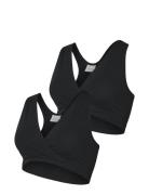 Mlhelena Crossy Bra 2-P 2F. A. Rintaliivit Black Mamalicious