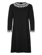 Tindra Dress Polvipituinen Mekko Black Jumperfabriken