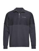 Elliot Half Zip Tops Sweat-shirts & Hoodies Sweat-shirts Navy Clean Cu...