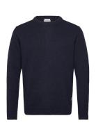 Lambswool O-Neck Knit Tops Knitwear Round Necks Navy Lindbergh