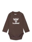 Hmlflips Body L/S Pitkähihainen Body Brown Hummel