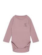 Hmlmino Body L/S Pitkähihainen Body Pink Hummel