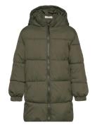 Quilted Long Coat Toppatakki Green Mango