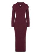 Amaya Knitted Dress Maksimekko Juhlamekko Burgundy Twist & Tango