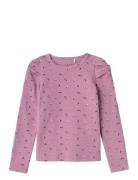 Nmfolinne Ls Slim Top Tops T-shirts Long-sleeved T-shirts Pink Name It