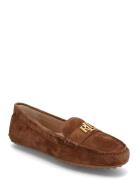 Barnsbury Suede Loafer Loaferit Matalat Kengät Brown Lauren Ralph Laur...