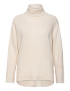 Eliza Tops Knitwear Turtleneck Cream Reiss