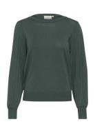 Kal Knit Pullover Tops Knitwear Jumpers Green Kaffe