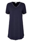 Bamboo Short Sleeve Nightdress With Yöpaita Blue Lady Avenue