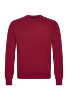 Lambswool Crew Tops Knitwear Round Necks Red Hackett London