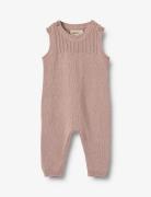 Knit Romper Vigge Jumpsuit Haalari Pink Wheat