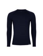 Men's Merino Long Sleeved Shirt Tops T-shirts Long-sleeved Navy Danish...