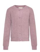 Cardigan Knit Glitter Tops Knitwear Cardigans Pink Creamie