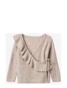 Star Ruffle Cardigan Tops Knitwear Cardigans Pink Fliink