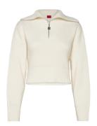 Sheveni Tops Knitwear Jumpers Cream HUGO