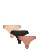 Brief Inv Thong Reg High Cu Stringit Alusvaatteet Beige Lindex