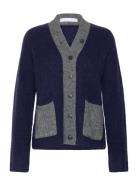 Sibille Cardigan Mohair Tops Knitwear Cardigans Navy Naja Lauf