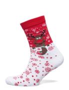 Rudolph's Christmas Socks Lingerie Socks Regular Socks Red Christmas S...