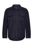 Brushed Overshirt Tops Overshirts Navy French Connection