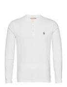 Slub Jersey Henley Shirt Tops T-shirts Long-sleeved White Polo Ralph L...