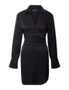 Gemma Satin Dress Lyhyt Mekko Black Lexington Clothing