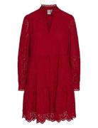 Yasholi Ls Dress S. Noos Lyhyt Mekko Red YAS