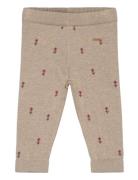 Pants Knit Bottoms Leggings Beige Minymo