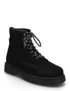 Biapatrick Hiking Boot Oily Suede Nyörisaappaat Black Bianco