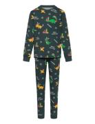 Dino Christmas Pyjamas Kids Pyjamasetti Pyjama Green Christmas Sweats