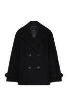 Double-Breasted Wool Coat Villakangastakki Navy Mango