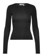 Slim Fitted Long Sleeve Tops T-shirts & Tops Long-sleeved Black Weekda...