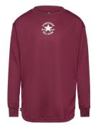 Lk-L/S Knit Top Tops T-shirts Long-sleeved T-shirts Burgundy Converse