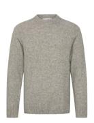 Gilbert Roundneck Knit Tops Knitwear Round Necks Grey Les Deux