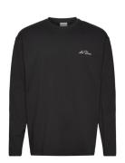 Crew Ls T-Shirt Tops T-shirts Long-sleeved Black Les Deux