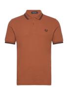 Twin Tipped Fp Shirt Tops Polos Short-sleeved Orange Fred Perry