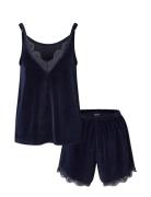 Charlotte Velour Pajama Set Pyjama Navy Lexington Home