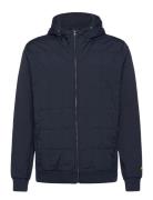 Hybrid Quilted Zip Through Hoodie Tikkitakki Navy Lyle & Scott