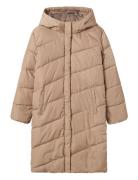 Nlfmyis03 Long Jacket Bias W Hood Fo Toppatakki Beige LMTD